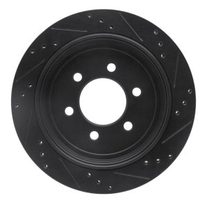 Ford Expedition Brake Rotor (1) - Rear Left - R1 Concepts - Drilled & Slotted - Black - `07-`17